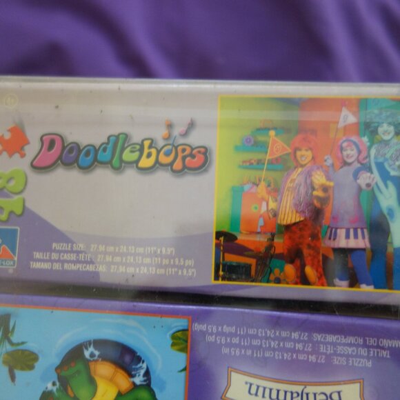 Vintage Sure-Lox Barney Doodlebops & Franklin Benjamin Puzzles New Never Used - Picture 9 of 16